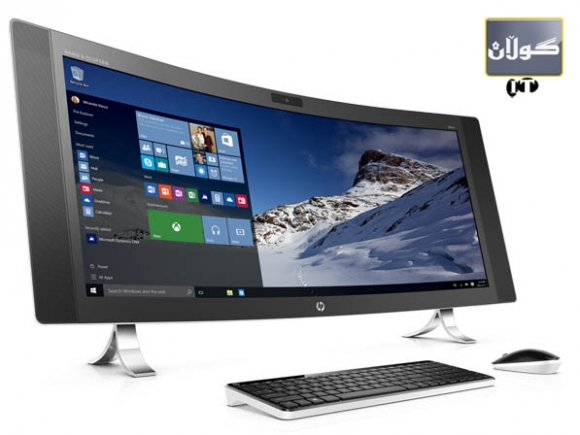 كۆمپیوتەرێكی سەرمێز بە شاشەیەكی چەماوە